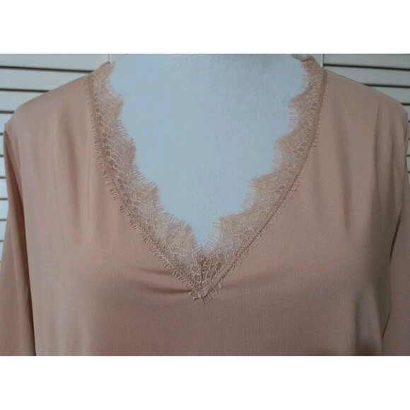 NEW CreationL Womens Blouse Top Color Nude Size 16 - Picture 2 of 11